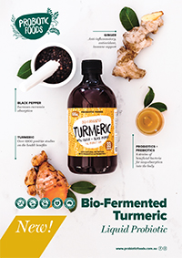 Probiotic Foods Bio-fermented Turmeric with Ginger + Black Pepper